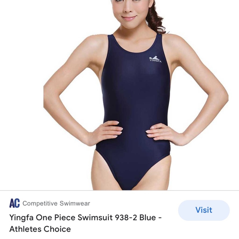 Navy one piece swim suit